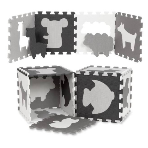 Soft game massage mat Puzzles EVA Gray-white